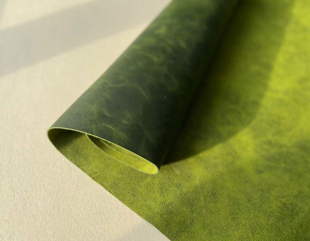 Кожа Wax Pull-up Green 1.2-1.4 мм