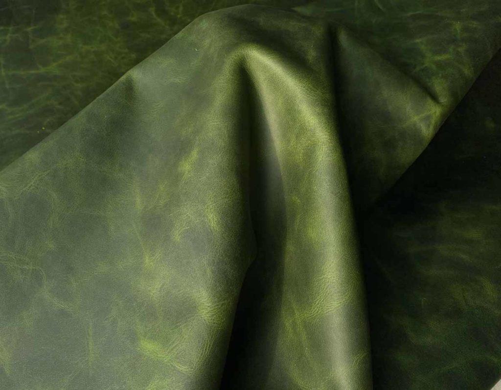 Кожа Wax Pull-up Green 1.2-1.4 мм