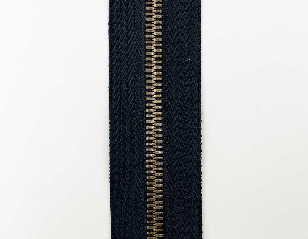 Молния рулонная метал. Т5 (черная/антик)