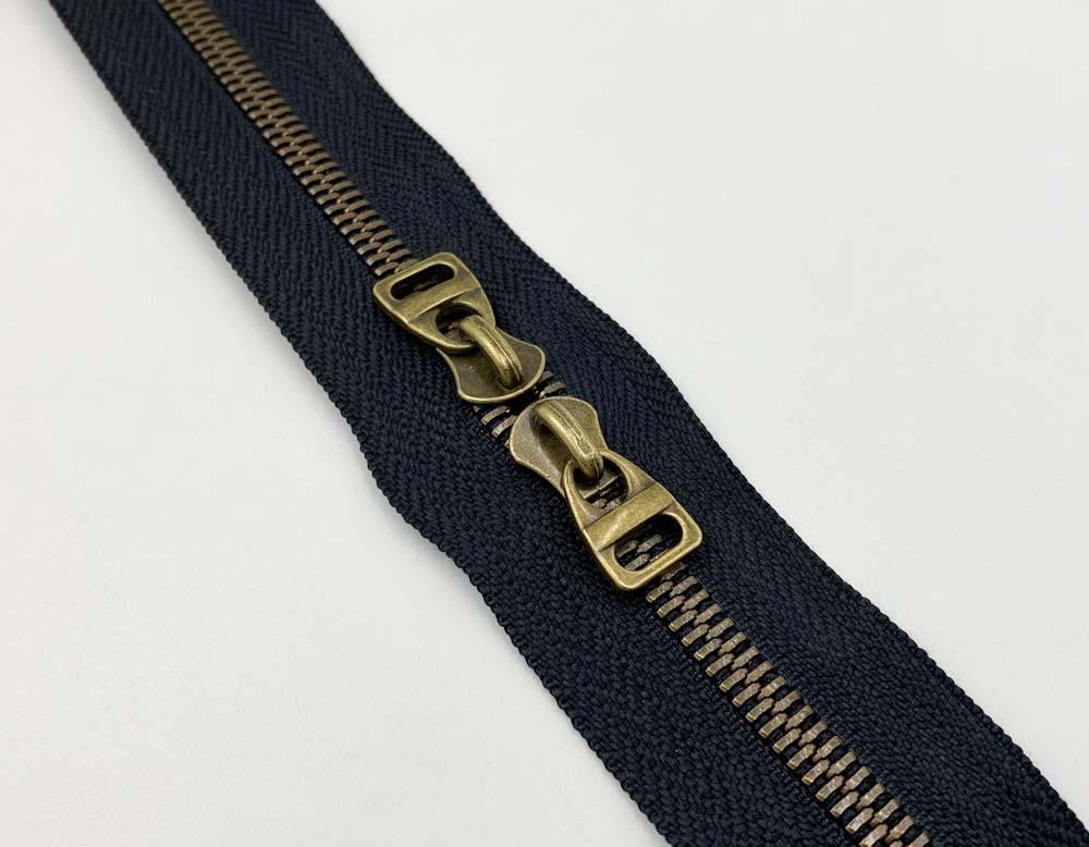 Молния рулонная метал. Т5 (черная/антик)