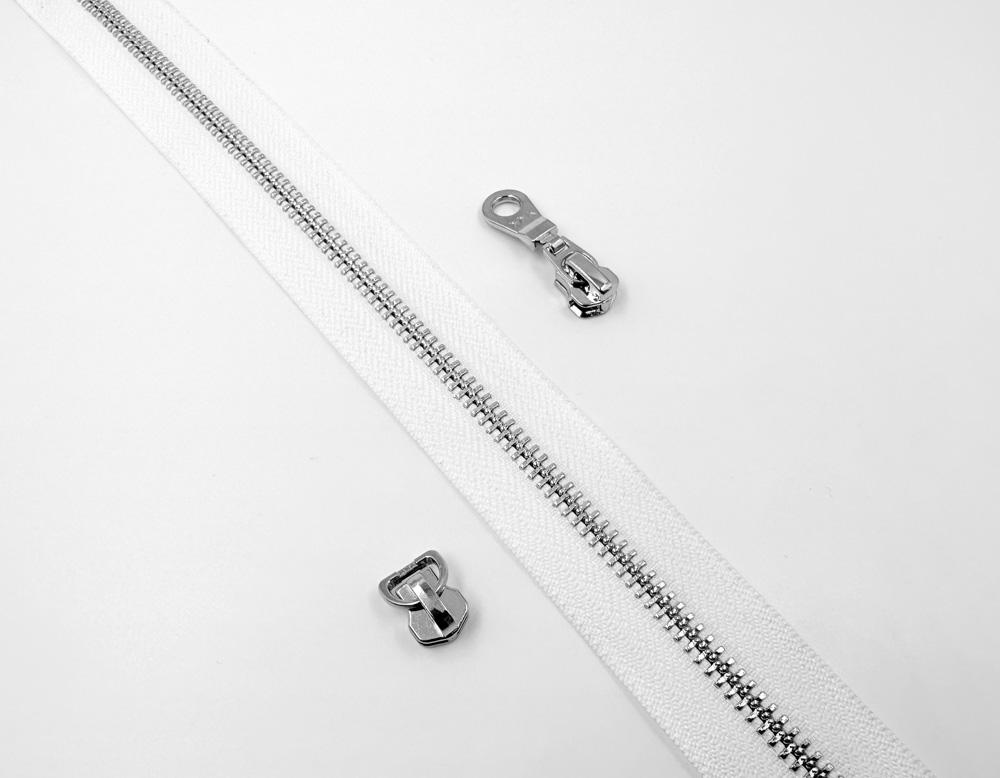 Молния рулонная YKK T5 (белая/никель)